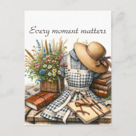 Vintage Cottage core picnic Vykort