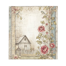 Vintage Cottage Farmhouse Stationery Anteckningsblock