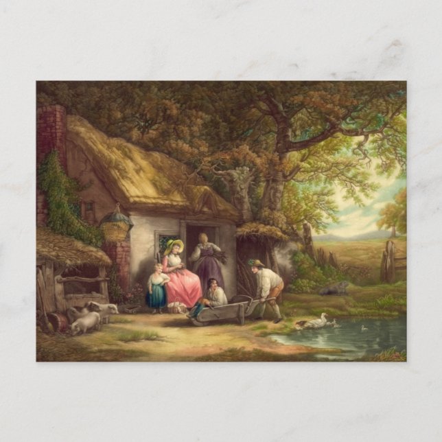 Vintage Cottage Vykort (Framsida)