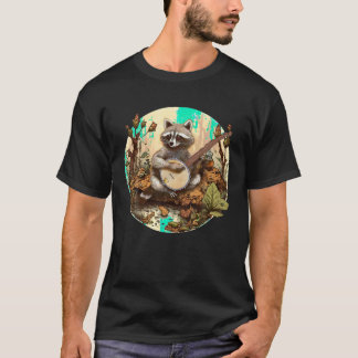 Vintage Cottagecore Aesthetic Raccoon Spela Banj T Shirt