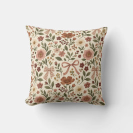 Vintage Cottagecore Blommig Band Fabrik | Romantis Kudde