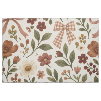 Vintage Cottagecore Blommig Band Fabrik | Romantis Tyg