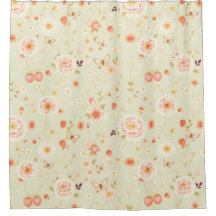 Vintage Cottagecore Duschdraperi -Pastoralisk Char