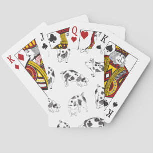 Vintage Cottagecore Gris Linje Konst Minimalistisk Casinokort