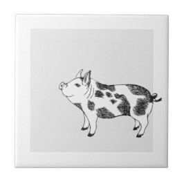 Vintage Cottagecore Gris Linje Konst Minimalistisk Kakelplatta