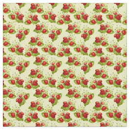 vintage cottagecore jordgubbe gult jordgubbe tyg