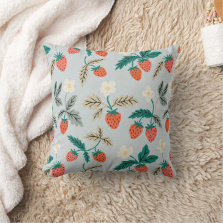 Vintage Cottagecore Strawberry Pattern Kudde