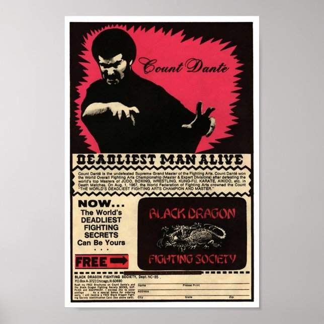 Vintage Count Dante Ad Poster (Framsidan)