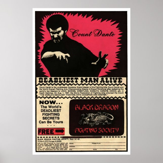 Vintage Count Dante Ad Poster (Framsidan)