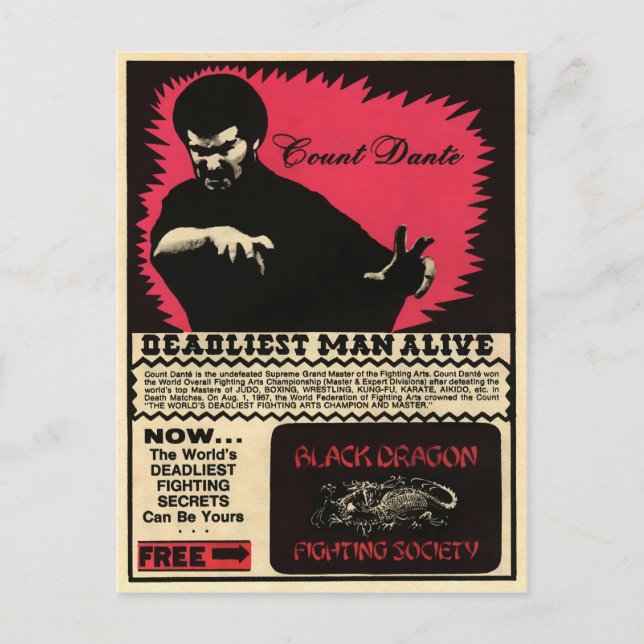 Vintage Count Dante Advertisement Vykort (Framsida)