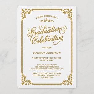 Vintage Country Examenesinvitation Inbjudningar