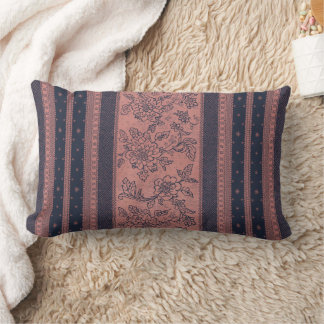 Vintage Country Floral Randig Ländryggskudde Lumbarkudde