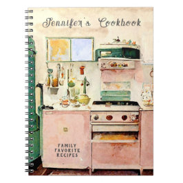 Vintage Country Kitchen Kokbok Anteckningsbok