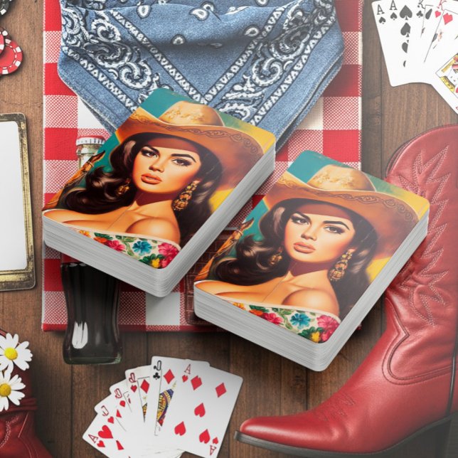 Vintage Country Pinup Casinokort (Skapare uppladdad)