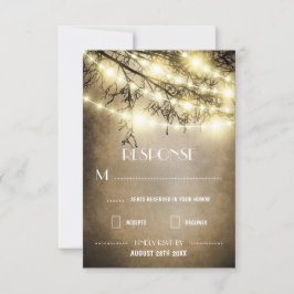 Vintage Country Rustika Träd Bröllop RSVP-kort OSA Kort