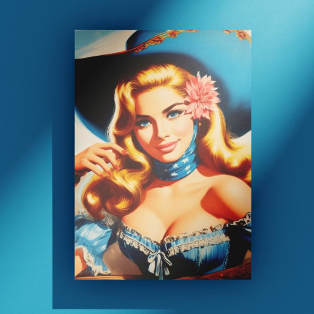 Vintage Country Woman Vykort (Skapare uppladdad)