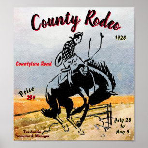 Vintage County Rodeo Poster