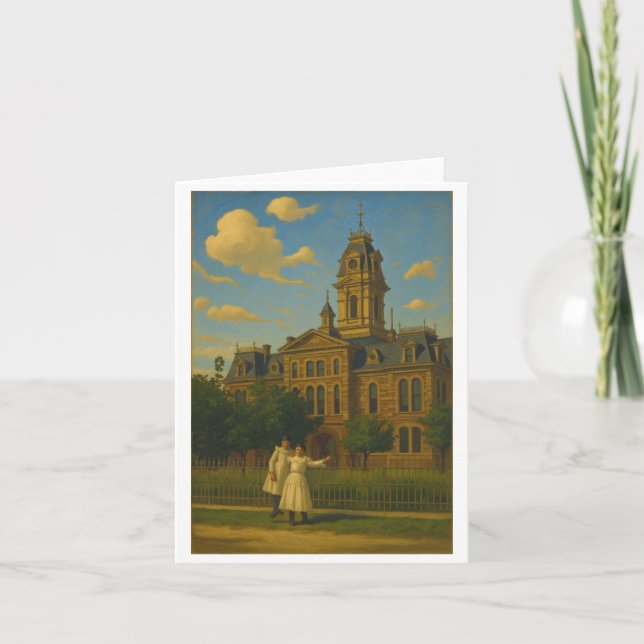 Vintage Couthouse Tack Kort (Framsida)