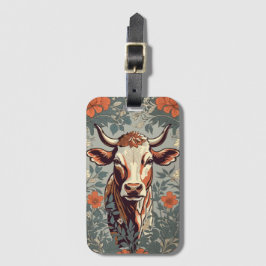 Vintage Cow William Morris Inspired Blommigt Bagagebricka