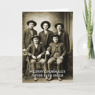 Vintage Cowboy Antique Manar Väster Photo Funny Kort