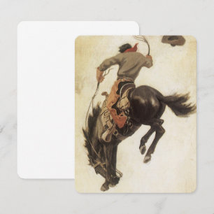 Vintage Cowboy, Bronco Buster Study by NC Wyeth Inbjudningar