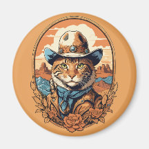 Vintage Cowboy Cat Design