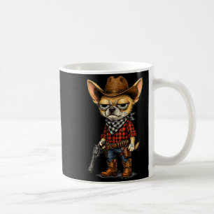 Vintage cowboy chihuahua hund rolig västern kaffemugg