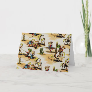 Vintage Cowboy Cowgirl Card Kort