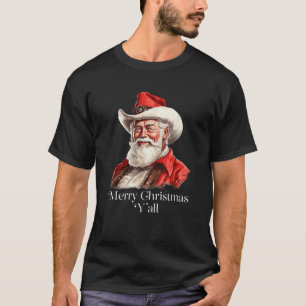 Vintage Cowboy Jultomten Land God jul T Shirt