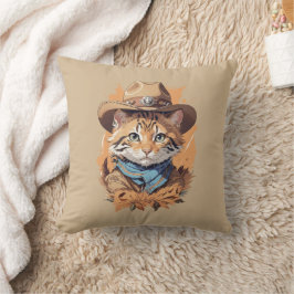 Vintage Cowboy Kitten Design Kudde