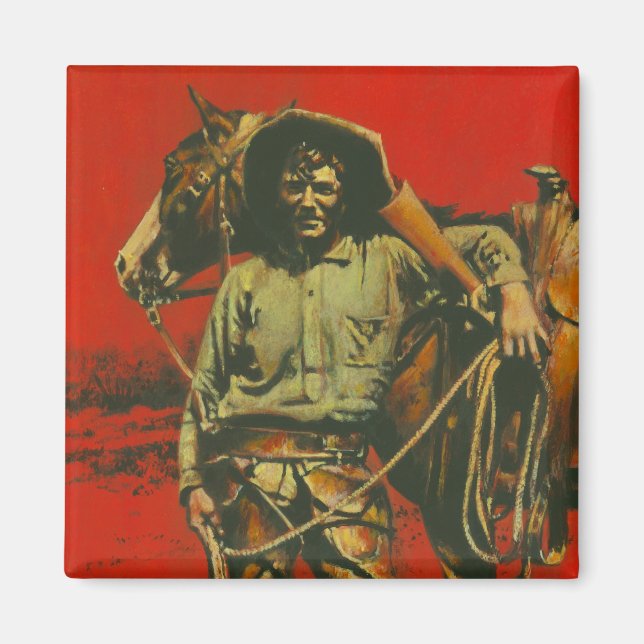 Vintage Cowboy Magnet (Framsidan)