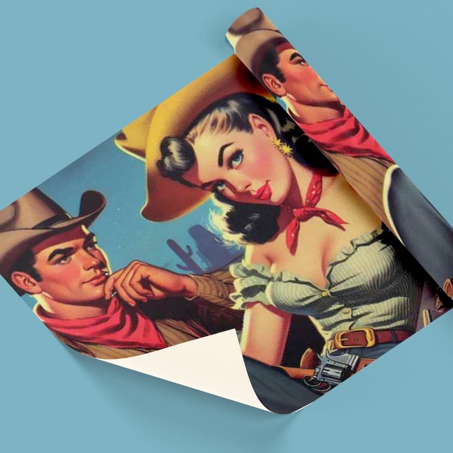 Vintage Cowboy och Cowgirl Presentpapper (Skapare uppladdad)