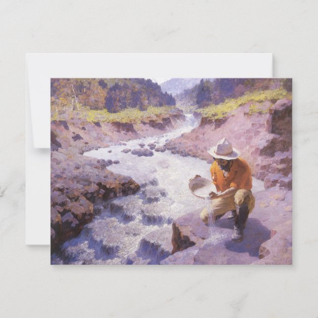 Vintage Cowboy, Panning Guld, Wyoming av Leigh (Framsida)