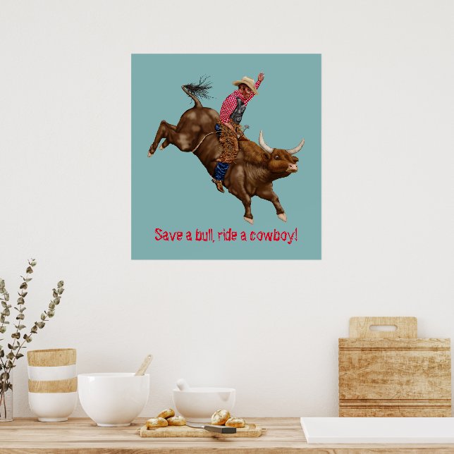 Vintage cowboy poster (Kök)