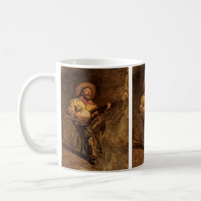 Vintage Cowboy-sång av Thomas Eakins Kaffemugg (Vänster)