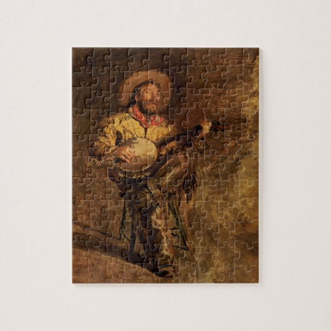 Vintage Cowboy Singing av Thomas Eakins Pussel (Vertikal)