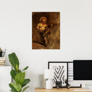 Vintage Cowboy sjunger av Thomas Eakins Poster