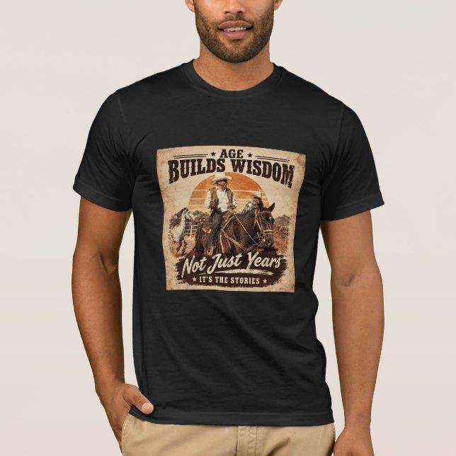 Vintage Cowboy Western T-Shirt (Framsida)