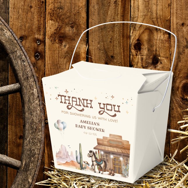 Vintage Cowboy Western Thank You Presentaskar (Skapare uppladdad)