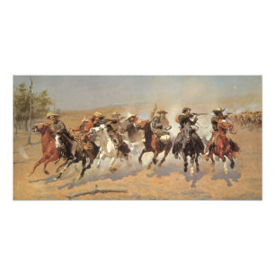 Vintage Cowboys, A Dash For Timber av Remington Fototryck