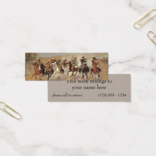 Vintage Cowboys, A Dash For Timber av Remington Litet Visitkort