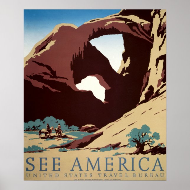 Vintage Cowboys American Westernare Art WPA Poster (Framsidan)