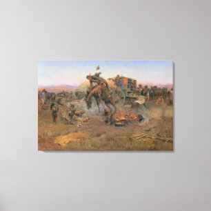 Vintage Cowboys, Camp Cooks Trouble av CM Russell Canvastryck