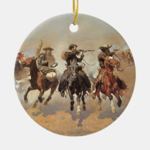Vintage Cowboys, ett streck för timmer från Reming Julgransprydnad Keramik