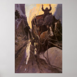 Vintage Cowboys, håll upp i Canyon av NC Wyeth Poster