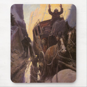 Vintage Cowboys, Hold Up i kanjonen av NC Wyeth Musmatta