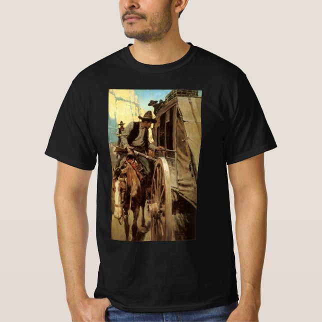 Vintage Cowboys, NC Wyeth. T-shirt (Framsida)