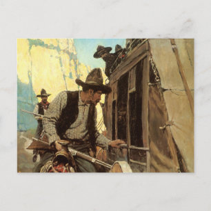 Vintage Cowboys, NC Wyeth. Vykort
