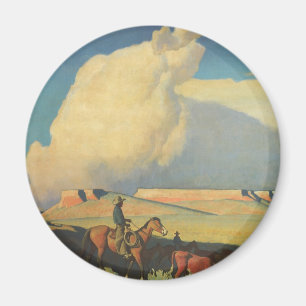 Vintage Cowboys, Open Range av Maynard Dixon Magnet