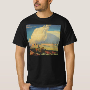 Vintage Cowboys, Open Range av Maynard Dixon Tee Shirt